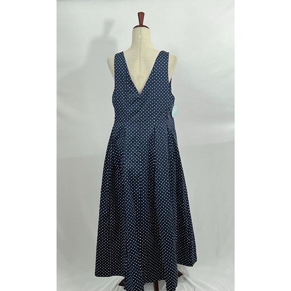 HILL HOUSE Sz XL Jacqueline Navy Polka Dot Dress NWT - Picture 5 of 11